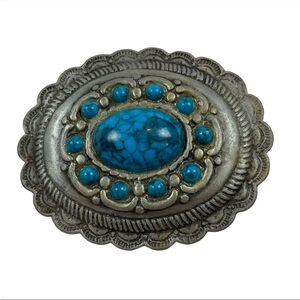 Vintage Faux Turquoise Belt Buckle